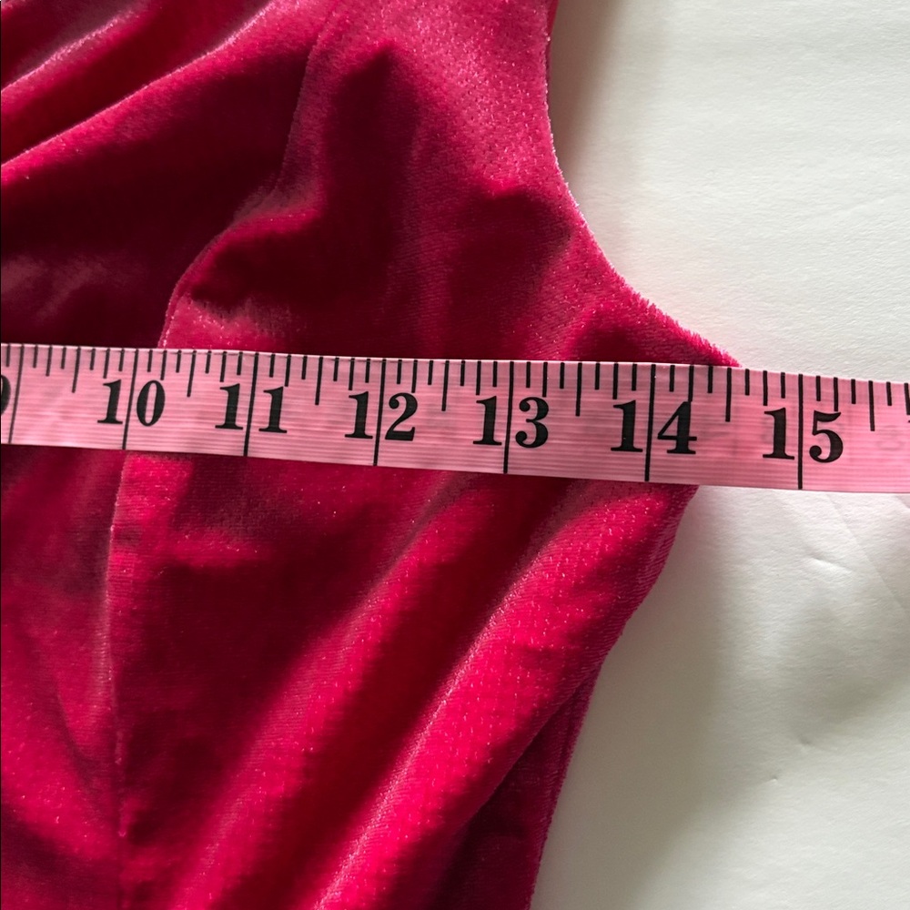 Disney Jessica Rabbit Fuchsia Velvet Sleeveless Midi Dress Size XS - Picture 11 of 13